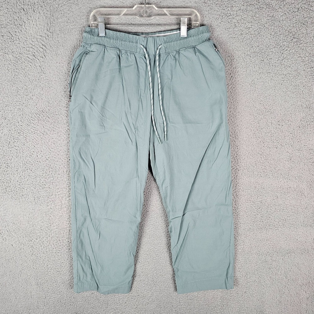 Athleta Trekkie Straight Crop Pants Womens 6 Nylon Zip Pockets Drawstring 988054